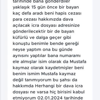 0212 993 14 65 Haksız Tehdit Ve Yanlış Kişi Mağduriyeti