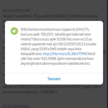 Enpara Kredi Kartı İşlem Kısıtı