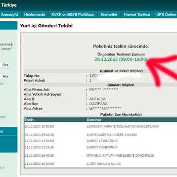 UPS Kargonun İş Yapmazlığı