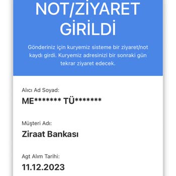 Ziraat Bankası Kargoma Ulaşamıyorum Nerede