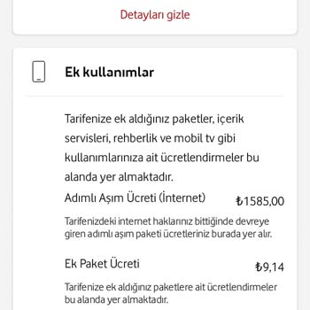 Vodafone Tarife Asma Da 15000 Ve 1000 TL Fatura Ödedim