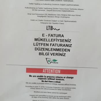 LTB Ürün İade İşlemleri Hakkında