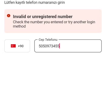 Yemeksepeti Numara Onaylanmıyor Hatası