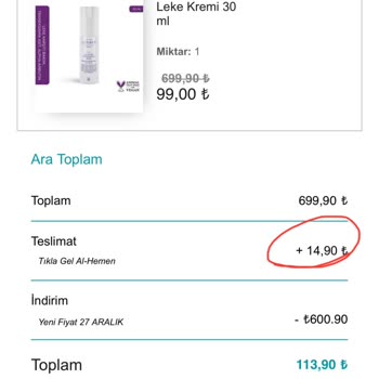 Watsons Ücretini Aldığı Siparişimi Göndermiyor