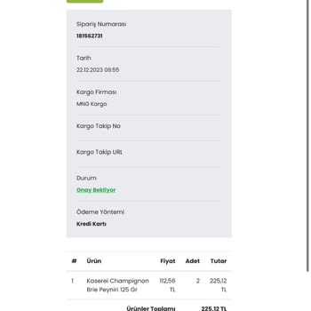 Gurme Tabağı Sitesi Ürün Siparişini Yollamıyor