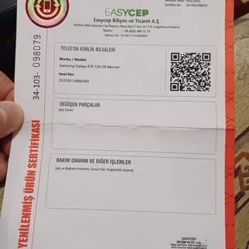 EasyCep Firması Cihazı Sıvı Teması Yalanı İle Tamir Etmiyor