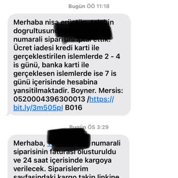Boyner Sipariş İptal Sorunu