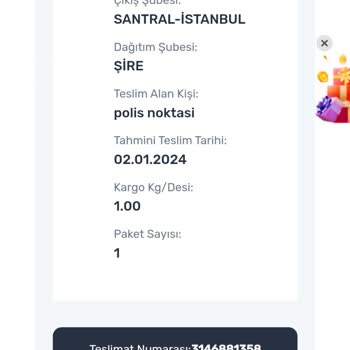 Aras Kargo Teslimatı Şire Şube
