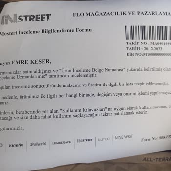 In Street Skechers Ürünün Hatasını Kabul Etmiyor