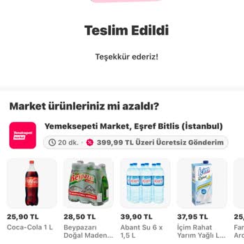 Yemeksepeti Mağduruyum