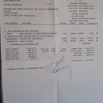 Gülpar Renault Bayisi Motor Yağının Çalınması