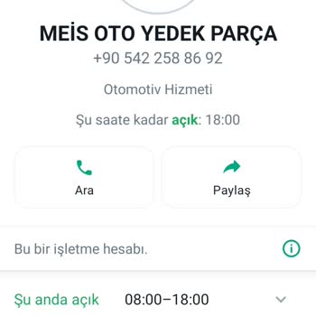 Meis Oto Yedek Parça Sipariş Verdim Ürün Gelmedi.