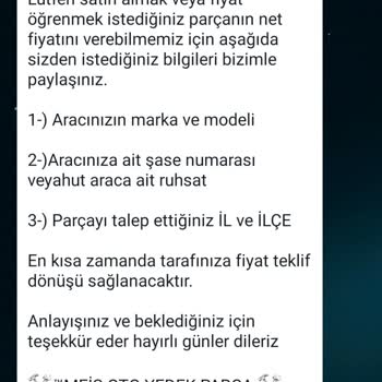 Meis Oto Yedek Parça Sipariş Verdim Ürün Gelmedi.