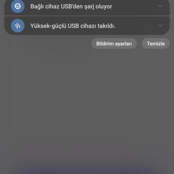 Samsung Telefon Bağlı Cihaz USB'den Şarj Oluyor