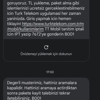 Türk Telekom Hattım Aramalara Kapandı