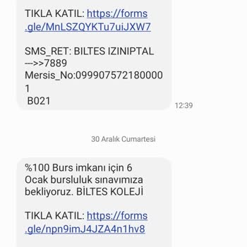 Biltes Koleji SMS'lerinden Bıktım Usandım