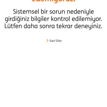 ING Li Olamamak Sistem Hatası