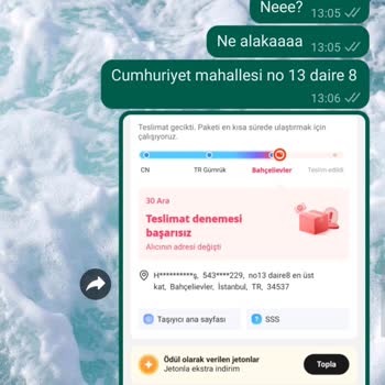 PTT Kargo PTT Personel Kargomu (Ç) ALMAYA Çalıştı