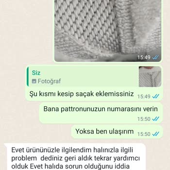 Violet Halı Hasarlı Halı Geldi