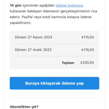 CV Maker Gerçekleştirilmeyen Abonelik Ücreti Talep Ediyor