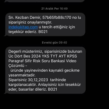 İndeks Kitap 10 Gündür Kargoya Verilmedi!