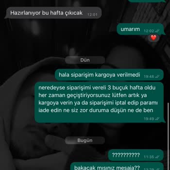 Charmé Butik Siparişim 18 Gündür Kargoya Verilmiyor