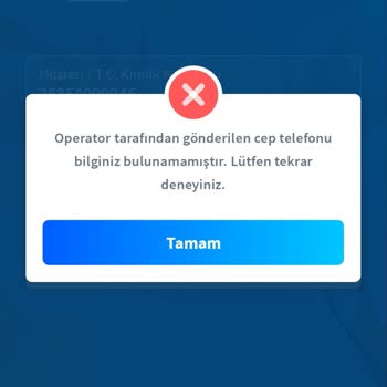 Vodafone Cep Telefonu Bilgisi Bulunamaması Hatası Ve M. Hizmetlerine