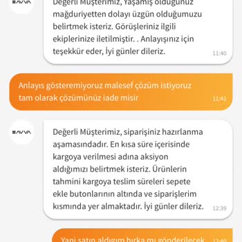 Avva Giyim Tedarik Edilemeyen Ürün