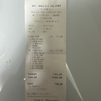 KFC Ödediğim Üründen Eksik Ürün Paketlenmiş