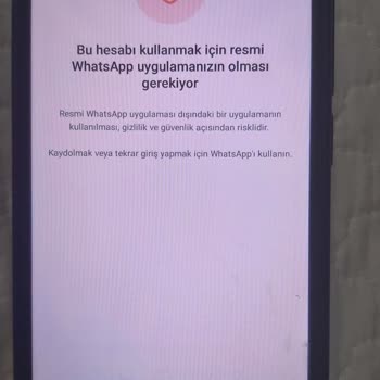WhatsApp Bu Hesabı Kullanabilmek İçin Resmi Olması Gerekiyor Hatası
