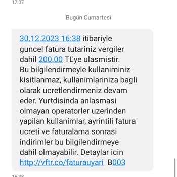 Vodafone Yanıltıcı Yurt Dışı Ödeme Şoku