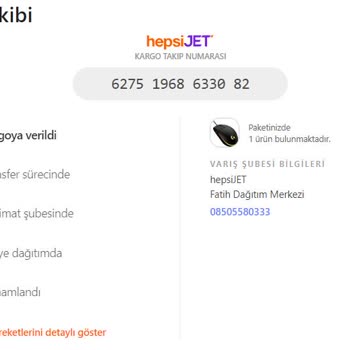Hepsijet İade Ürün 3 Gündür Kargo Hareketlerinde Değişiklik Yok