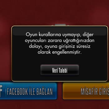 Zynga Okey Plus Engellenme