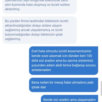 Obilet Seyahat Acentesi Ve Online Bilet Platformunun Hizmet Mağduriyeti