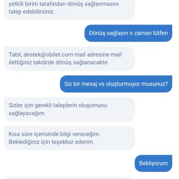 Obilet Seyahat Acentesi Ve Online Bilet Platformunun Hizmet Mağduriyeti