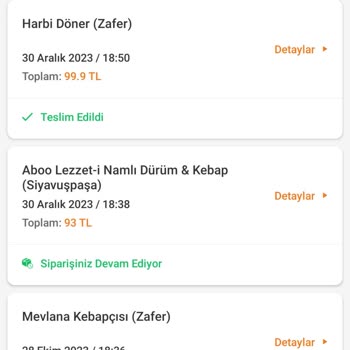 Namlı Dürüm TrendyolGo Sipariş Gecikmesi Ve Müşteri Hizmetleri Sorunu