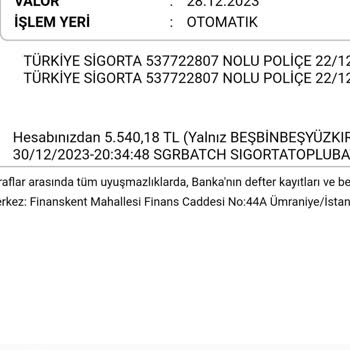 Türkiye Sigorta Poliçesi Nin İptali Ve Para İadesi