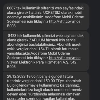 Vizyon Elektronik Para Zaplium Üyeliği Ve Faturası Şikayeti