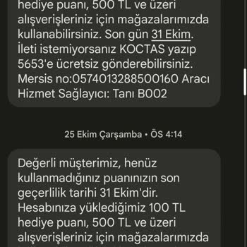 Koçtaş Hasarlı Gelen Kiosk Sipariş