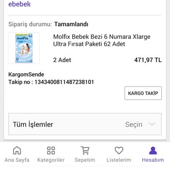 Ebebek N11 Ve Kargom Sende