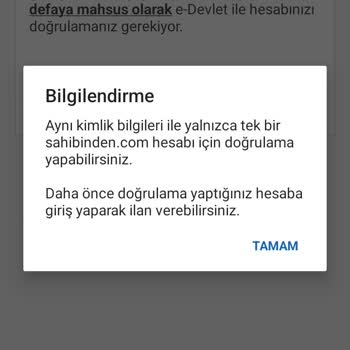 Sahibinden Eski Hesapla Kimlik Doğrulama Sorunu Ve İlgisizlik