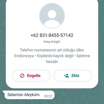 WhatsApp Endonezya Mesaj.