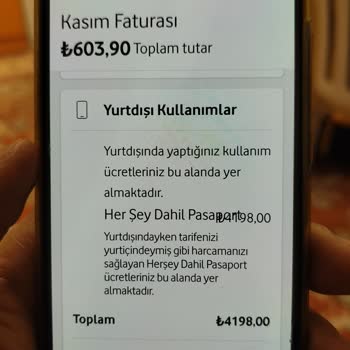 Vodafone Yurt Dışı Faturası Ve Müşteri Temsilcisi