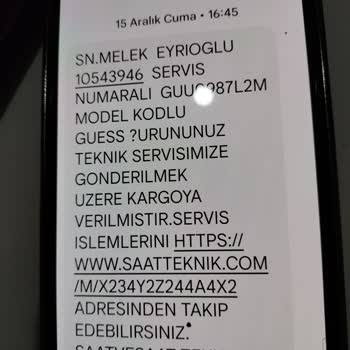 Saat & Saat Garanti Kapsamında Hizmet Sorunu