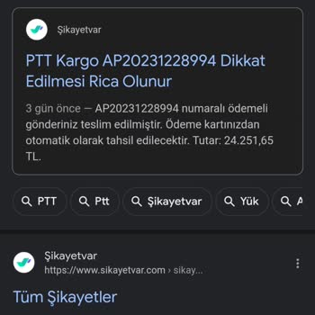 PTT Kargo Bilgim Olmadan Google Hesabımdan