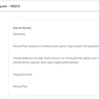 MoneyPay Hesabı Blokeliyor, Paramı Da Geri Vermiyor!