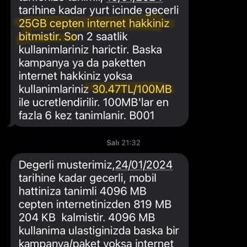 Türk Telekom 30 TL Karşılında 100 MB Habersiz Yüklenmesi