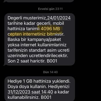 Türk Telekom 30 TL Karşılında 100 MB Habersiz Yüklenmesi