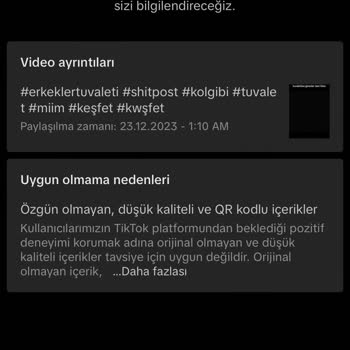 TikTok Bana Sürekli İhlal Atıyor