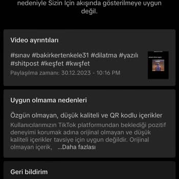 TikTok Bana Sürekli İhlal Atıyor